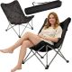 4. HIGH DELUXE CAMPING CHAIR WITH CUSHION ANTHRACITE REDCLIFFS