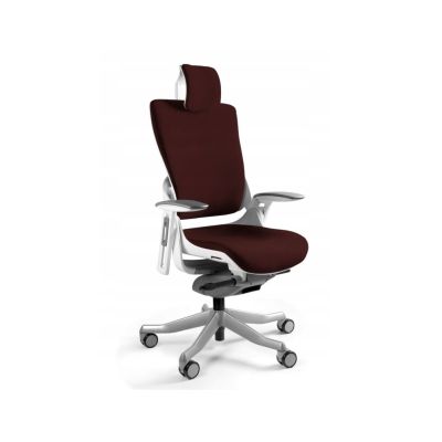 Wau 2 BL406 office chair, cocoa/white fabric