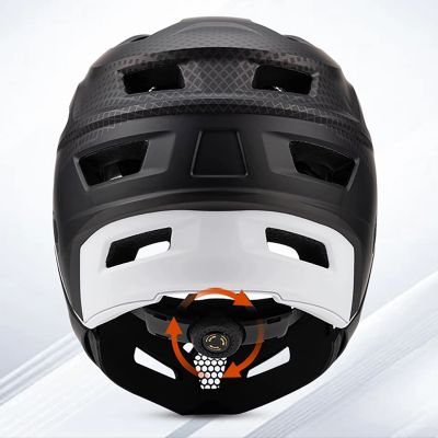 13. Wozinsky full-face bicycle helmet with removable visor, lightweight, L - black