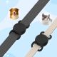 6. AirTag silicone waterproof case for dog or cat collar - black
