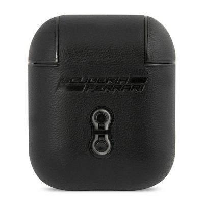 3. Ferrari FESA2LEBK AirPods cover black/black On Track Leather