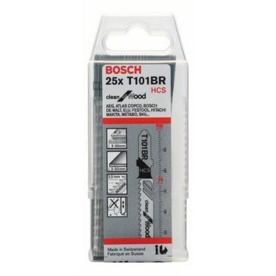 2. Bosch T101BR jigsaw blade 25 pieces for wood