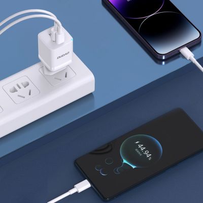 5. Wall charger GaN 33W PPS USB C/USB Dudao A13Pro - white