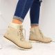 17. Insulated hiking boots NEWS W EVE249A beige