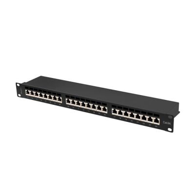 15. LANBERG PATCH PANEL 24 PORT 1U 19" CAT.6A FTP BLACK PPSA-1024-B