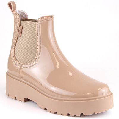 10. Big Star W INT1918B beige patent leather platform boots
