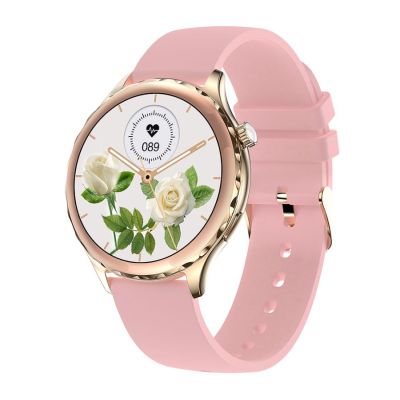 3. Rubicon RNCF02-2 Women's Smartwatch Gold + Pink Strap