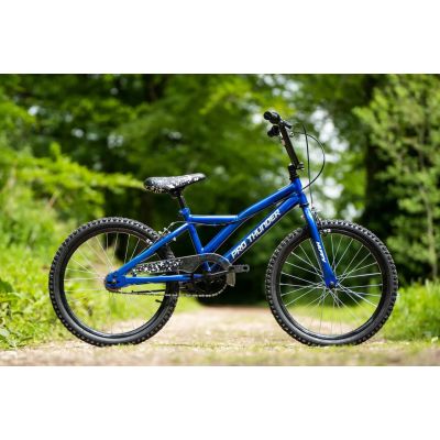 3. Huffy HX PRO 20" aluminum BMX bike, black and blue (53000W)