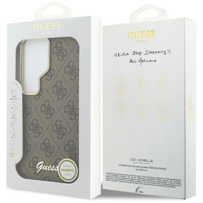 8. Guess 4G Script MagSafe Case for Samsung Galaxy S26 Ultra - Brown