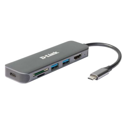 D-Link DUB-2327 Wired USB Type-C Docking Station Gray