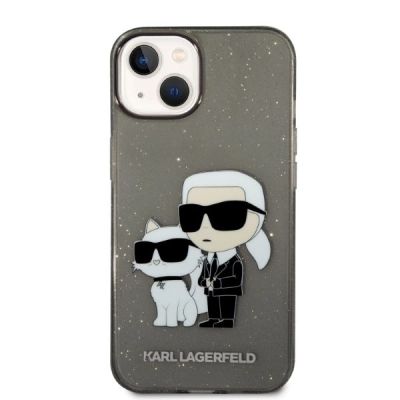 3. Karl Lagerfeld Glitter Karl&Choupette case for iPhone 14 Plus - black