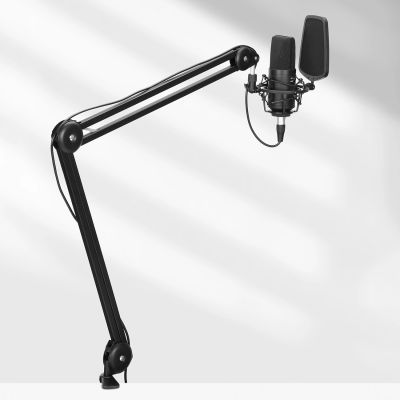 2. BOYA BY-BA20 adjustable desk microphone arm with basket - black