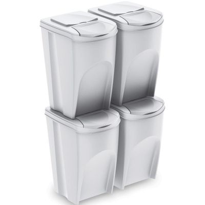 8. GARBAGE BINS 35 L SORTIBOX SET 4 PCS. GREY