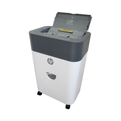 7. HP ONESHRED Auto 100CC Paper Shredder, White and Gray