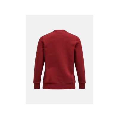 7. Peak Performance W Original Small Logo Crew Burgundy Sweatshirt