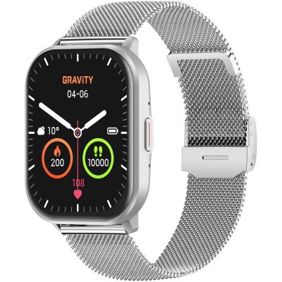 4. Smartwatch Gravity Silver Strap + Bracelet GT43-2
