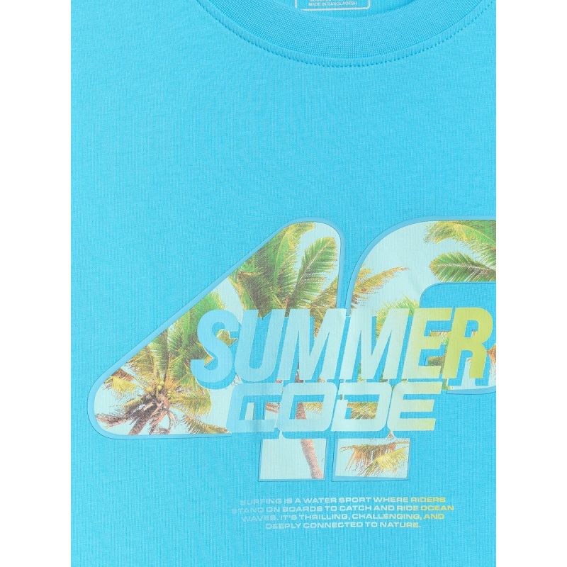 6. Men's regular printed T-shirt 4F 4FRSS26TTSHM4305-33S
