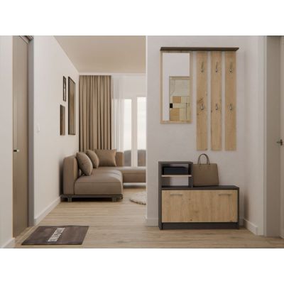 4. WARDROBE SHOE CABINET ANTHRACITE/ARTISAN