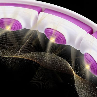 4. HHM17 HULA HOP WHITE/VIOLET WITH MAGNETS AND WEIGHT + HMS COUNTER