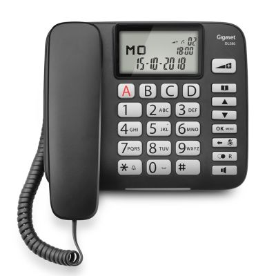 8. Gigaset DL580 corded telephone with number display