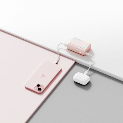 5. Powerbank Cuktech CP13 30W 10000mAh USB-C + USB-A - pink