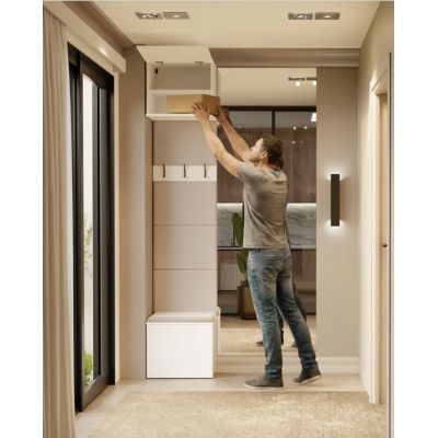 9. HAGA Coat Rack, 1 pc, White