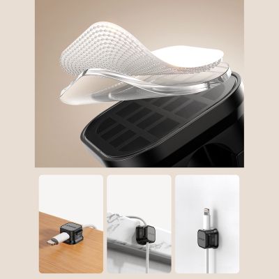 9. Joyroom JR-ZS368 magnetic cable organizer - black (6 pcs.)