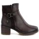 2. Women's insulated ankle boots with a block heel, brown, Potocki SZ12873