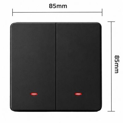 9. QOLTEC LIGHT ON/OFF SWITCH | 2-CHANNEL | WI-FI | TIMER | TUYA | BLACK