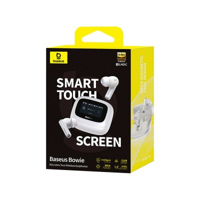 7. Baseus Bowie M2s Ultra TWS Wireless In-Ear Headphones with Interactive Screen - White