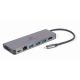 GEMBIRD MULTI ADAPTER USB TYPE-C 5IN1 HUB, HDMI, CARD READER, LAN, PD - 100W)