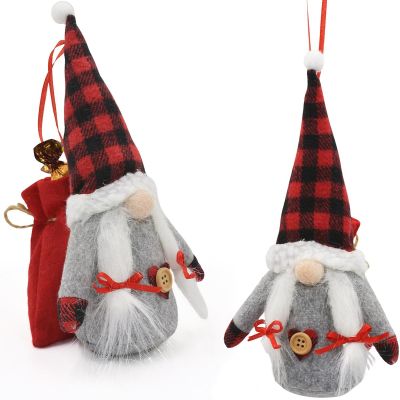 2. DECORATIVE SANTA CLAUS WITH GIFT BAG 20CM GIRL