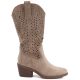 2. Women's openwork cowboy boots beige S.Barski HY62-8126