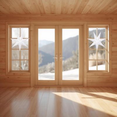 6. PAPER DECORATION STAR 50CM 7 ARMS WHITE