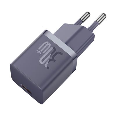 4. Baseus GaN5 30W USB-C EU Wall Charger with Purple Cable Baseus Dynamic 3 USB-C 100W 1m - Purple