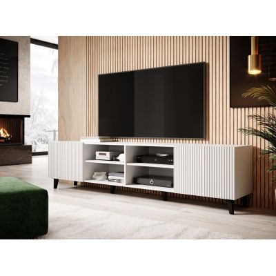 4. TV cabinet PAFOS 200x40x52 white matt