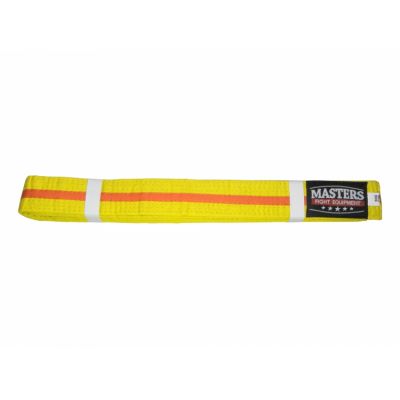 2. MASTERS kimono belt yellow with orange trim 06224-280040704