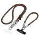 Tech-Protect C10S Crossbody phone lanyard (114 cm) + wrist strap (31 cm) - brown-titanium
