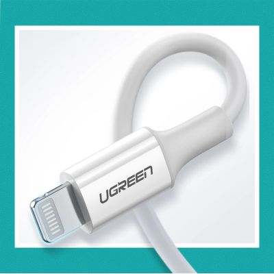 5. Ugreen US171 Lightning - USB-C MFi PD cable 20W 480Mb/s 1m - white
