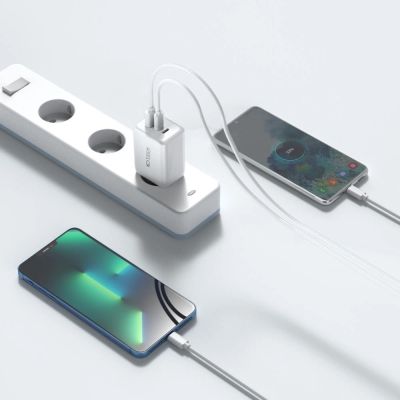 5. Tech-Protect C65W charger 2x USB-C PD 65W / USB-A QC 3.0 - black