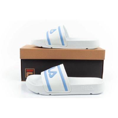 10. Fila women's sports flip-flops Morro comfortable white slippers for the pool