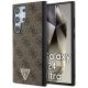 Guess Grip Stand 4G Triangle Strass Case for Samsung Galaxy S24 Ultra - Brown