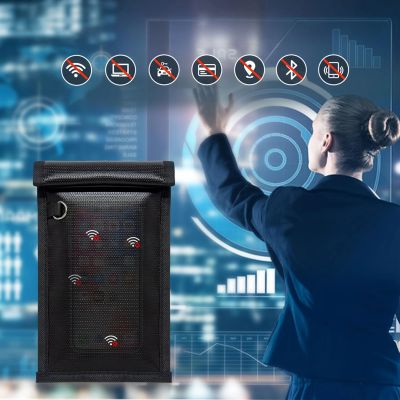 4. Fireproof RFID Phone Case OTN-27 with Signal Blocker 27x12.3 cm - Black