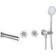 Concealed bathtub faucet with shower set