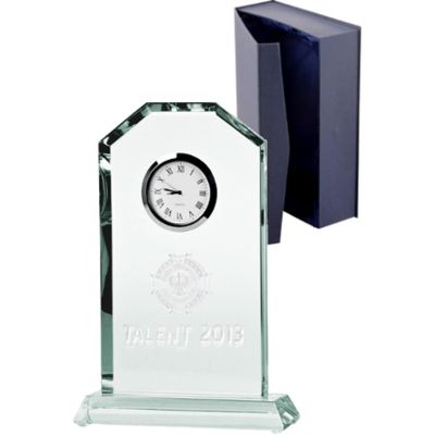 2. 3D engraved glass trophy with case