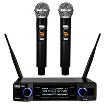 DNA DVS2 - Wireless microphone, 2x handheld transmitter + base, UHF band 560-590 MHz