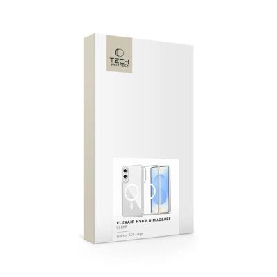 6. Tech-Protect FlexAir Hybrid MagSafe Case for Samsung Galaxy S25 Edge - Clear