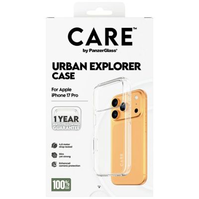 5. CARE by PanzerGlass Flagship Urban Explorer Case w. Clear Frame for iPhone 17 Pro - Transparent