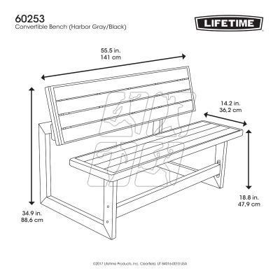 12. Lifetime 60253 bench