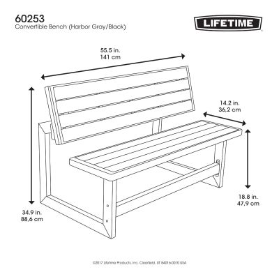 12. Lifetime Bench 60253